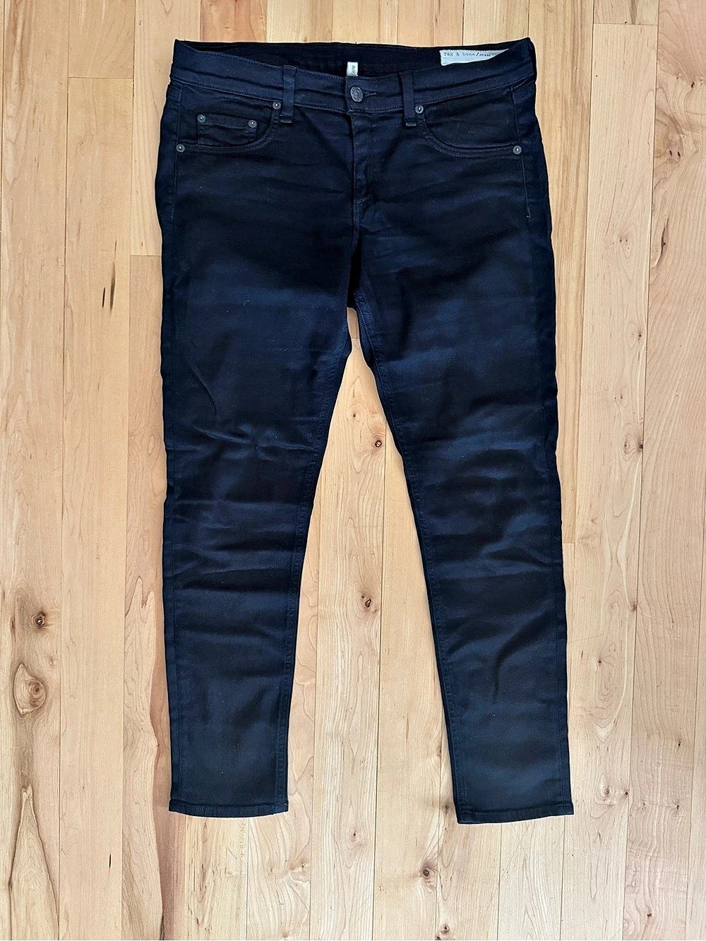 Rag & Bone Capri Skinny Jeans in Black Size 29